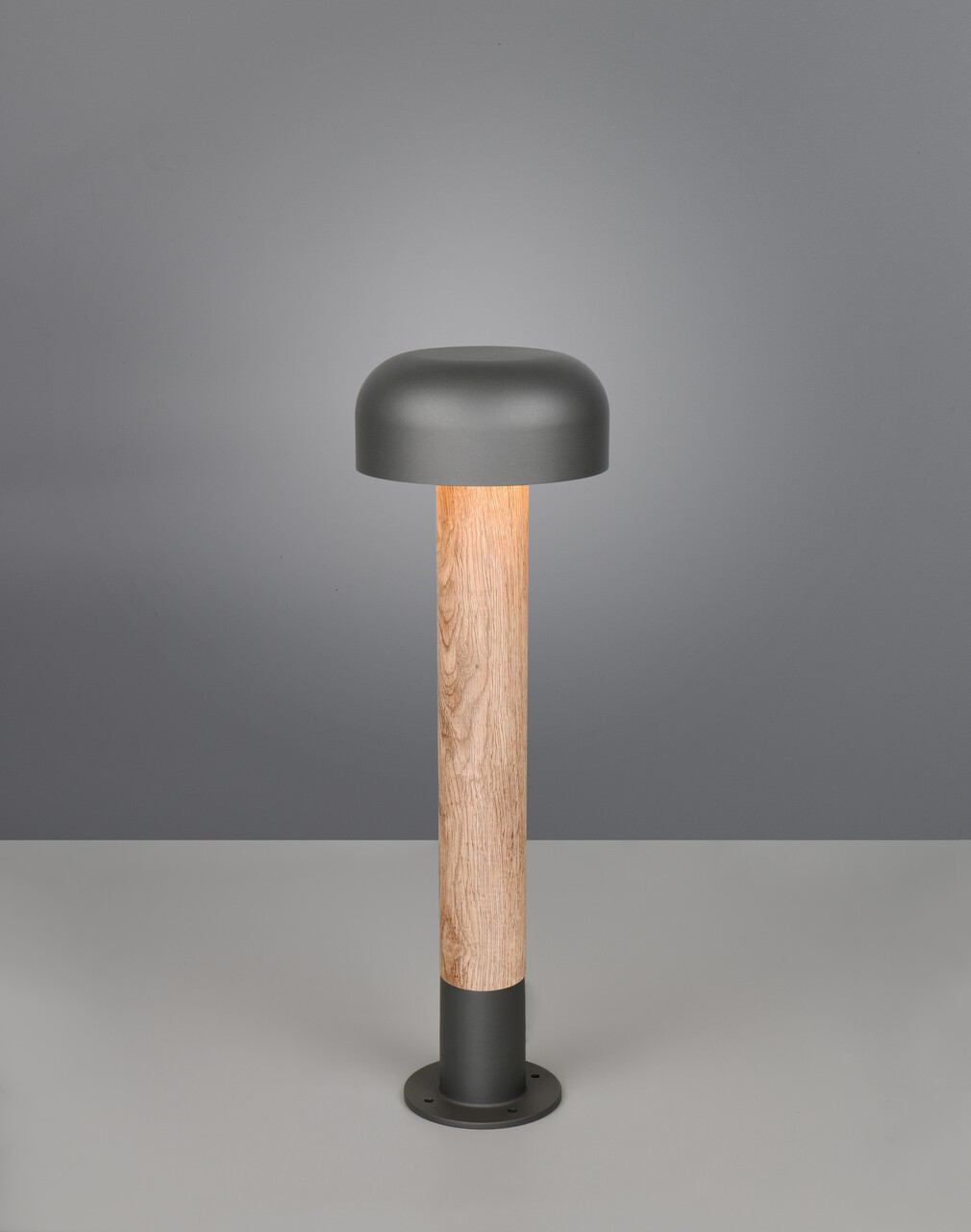 Lampadar de exterior Fraser, TRIO, 19x54 cm, 10W, 1x E27, aluminiu, gri/natur - imagine 3